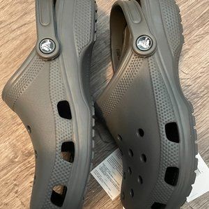 Slate Grey Crocs - Brand New With Tags, Size 7 Mens/9 Womens